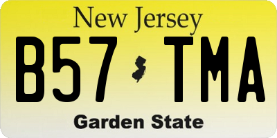 NJ license plate B57TMA