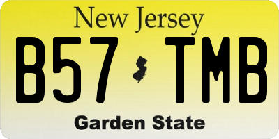 NJ license plate B57TMB