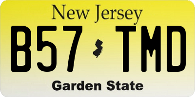 NJ license plate B57TMD