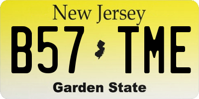 NJ license plate B57TME
