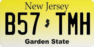 NJ license plate B57TMH