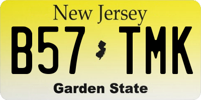 NJ license plate B57TMK