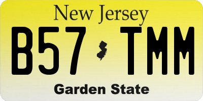 NJ license plate B57TMM