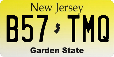 NJ license plate B57TMQ