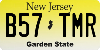 NJ license plate B57TMR