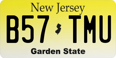 NJ license plate B57TMU