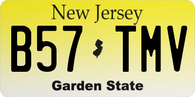 NJ license plate B57TMV