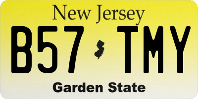 NJ license plate B57TMY