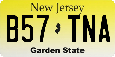 NJ license plate B57TNA