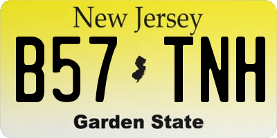 NJ license plate B57TNH