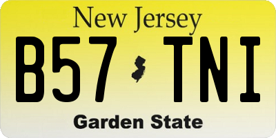 NJ license plate B57TNI