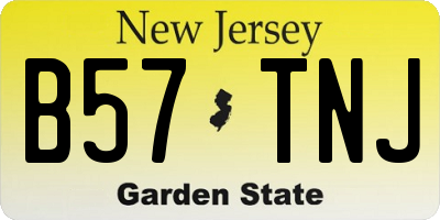 NJ license plate B57TNJ