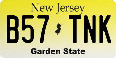 NJ license plate B57TNK