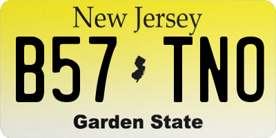 NJ license plate B57TNO
