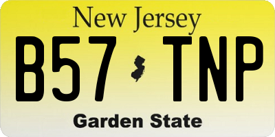NJ license plate B57TNP