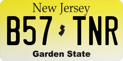 NJ license plate B57TNR
