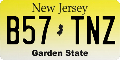 NJ license plate B57TNZ