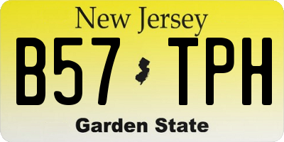 NJ license plate B57TPH