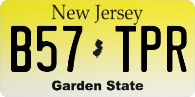 NJ license plate B57TPR