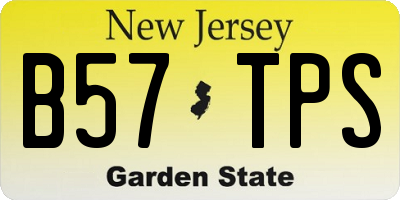 NJ license plate B57TPS