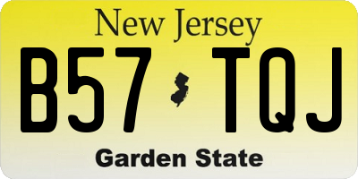 NJ license plate B57TQJ