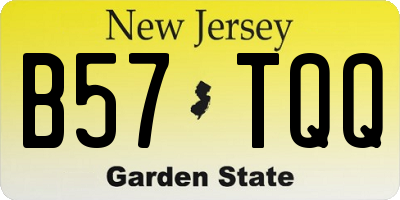 NJ license plate B57TQQ