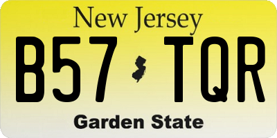 NJ license plate B57TQR