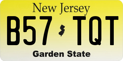 NJ license plate B57TQT
