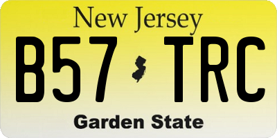 NJ license plate B57TRC