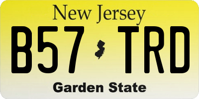 NJ license plate B57TRD