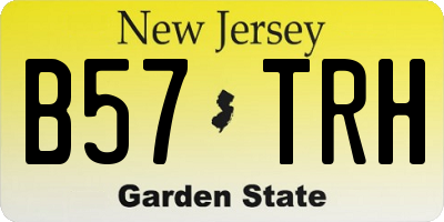 NJ license plate B57TRH