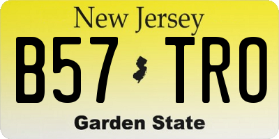 NJ license plate B57TRO