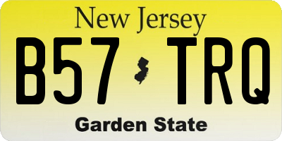 NJ license plate B57TRQ