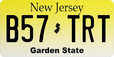 NJ license plate B57TRT