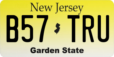 NJ license plate B57TRU
