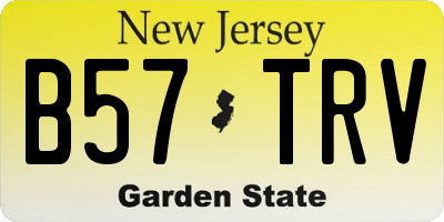 NJ license plate B57TRV