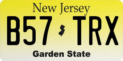 NJ license plate B57TRX