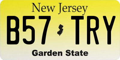 NJ license plate B57TRY