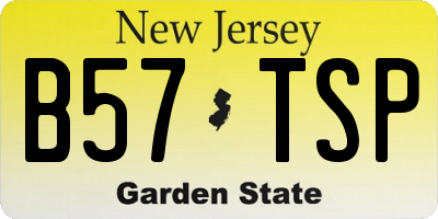 NJ license plate B57TSP