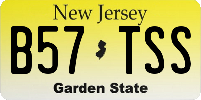 NJ license plate B57TSS