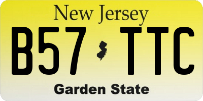 NJ license plate B57TTC