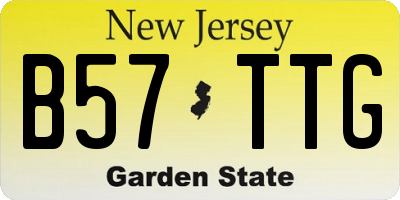 NJ license plate B57TTG