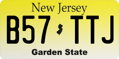 NJ license plate B57TTJ