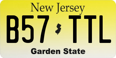 NJ license plate B57TTL