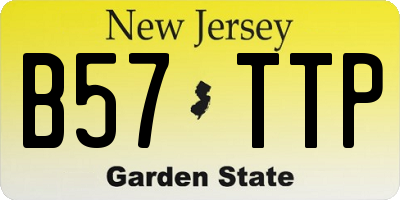 NJ license plate B57TTP