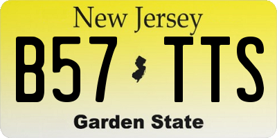 NJ license plate B57TTS