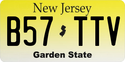 NJ license plate B57TTV