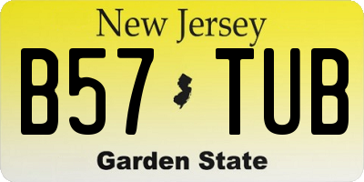 NJ license plate B57TUB