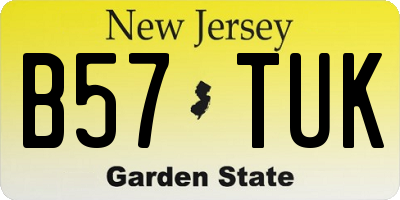 NJ license plate B57TUK
