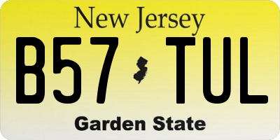 NJ license plate B57TUL